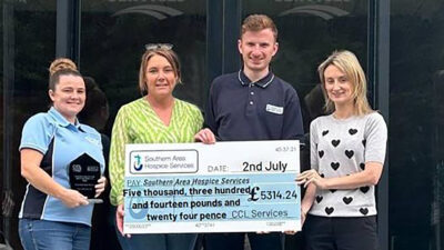 Local Businesses ‘Step It Up’ for Southern Area Hospice raising £24,687