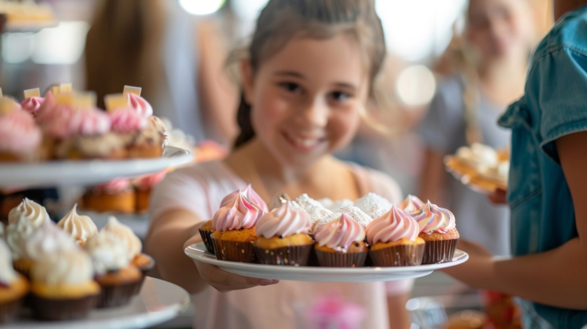 Young Girl with Cupcakes