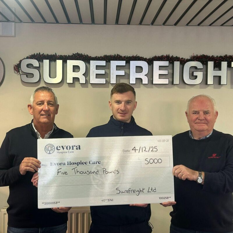 Surefreight Ireland annual donation of £5000
